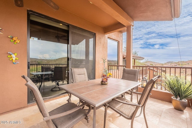 balcony with outdoor dining space