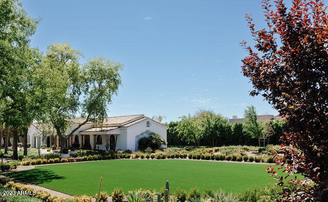view of nearby features featuring a lawn