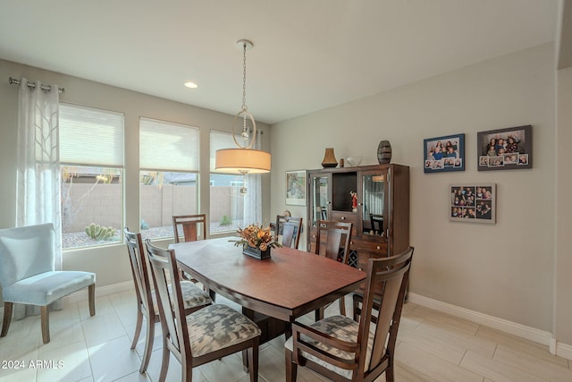 view of dining area