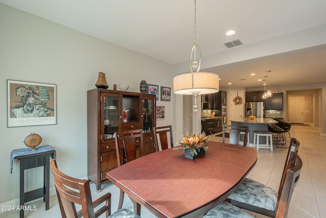 view of dining area