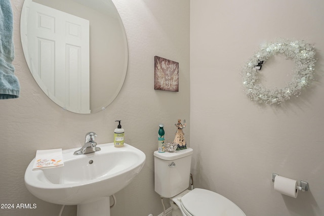 bathroom with sink and toilet