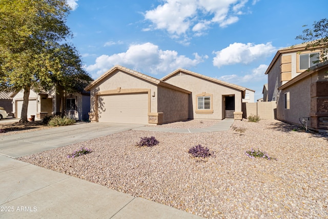 view of front facade featuring a garage