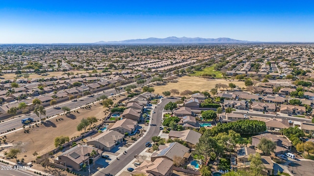 aerial view featuring a mountain view