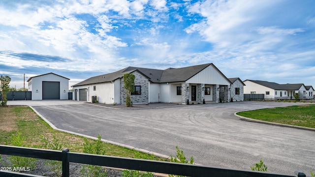 view of modern farmhouse