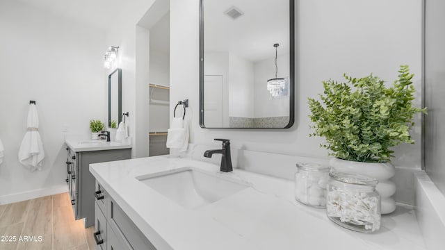 25916 S 198th St, Queen Creek, AZ 85142 - full bath featuring wood finished floors, two vanities, and a sink