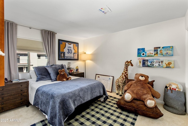 bedroom featuring carpet flooring