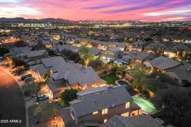 birds eye view of property featuring a residential view