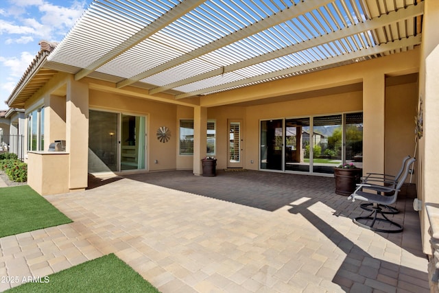 view of patio / terrace with a pergola