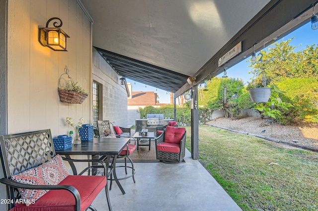 view of patio / terrace featuring area for grilling