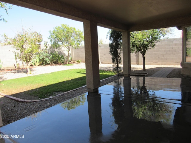 view of patio / terrace featuring a fenced backyard