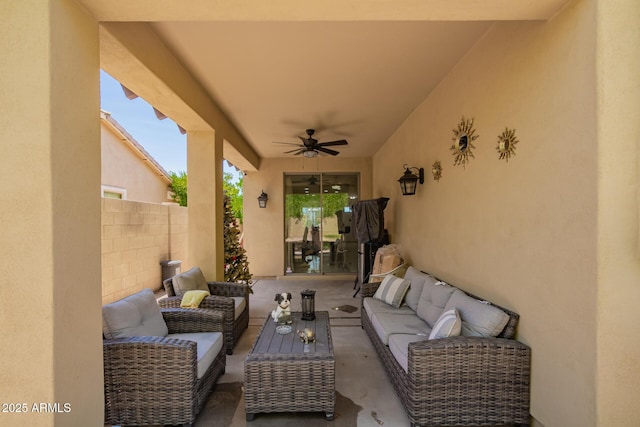205 N 107th Dr, Avondale, AZ 85323 - view of patio featuring a ceiling fan and an outdoor living space