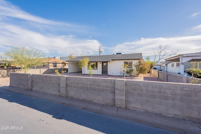 view of ranch-style home