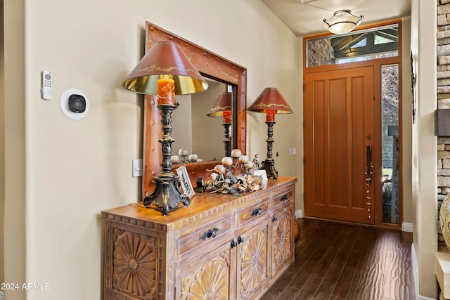 foyer featuring dark hardwood / wood-style flooring