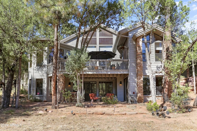 exterior space with a wooden deck