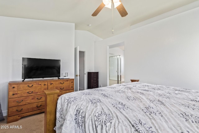 764 E Shannon St, Chandler, AZ 85225 - carpeted bedroom featuring vaulted ceiling and a ceiling fan