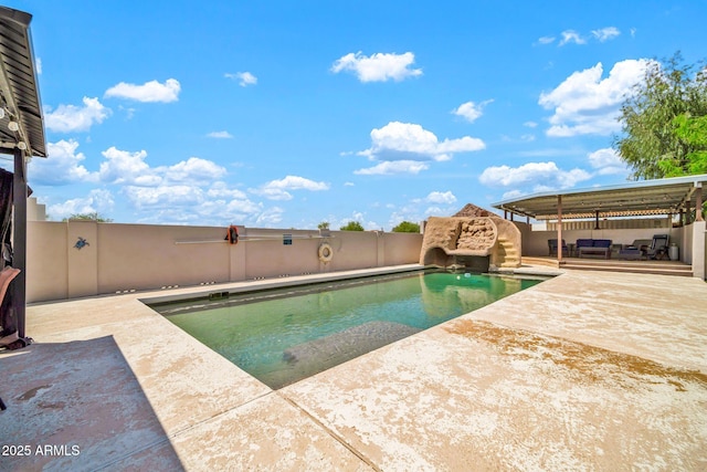 37508 N 12th St, Phoenix, AZ 85086 - view of pool with outdoor lounge area, a patio area, and a fenced backyard