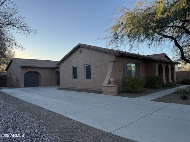 view of front of house featuring a garage