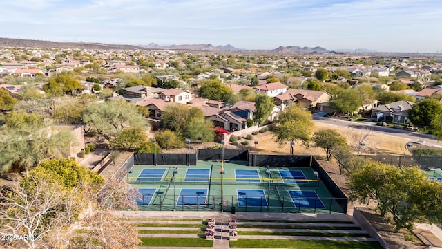 aerial view featuring a mountain view