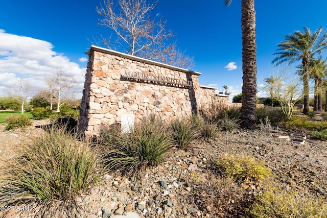 view of community sign