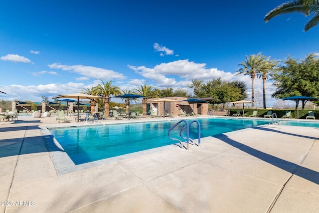 view of pool with a patio area