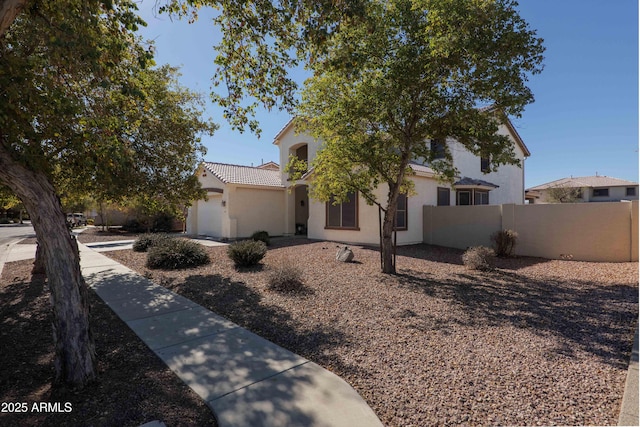 view of front of home featuring a garage