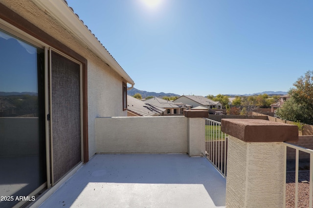 balcony with a mountain view