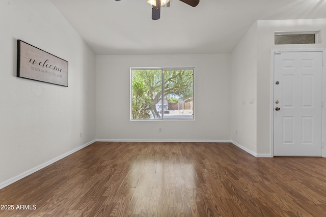10727 E El Moro Ave, Mesa, AZ 85208 - unfurnished room featuring a ceiling fan and wood finished floors