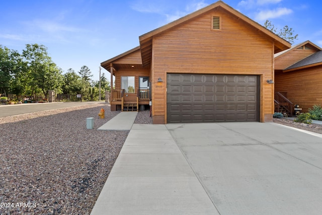 view of front of home featuring a garage