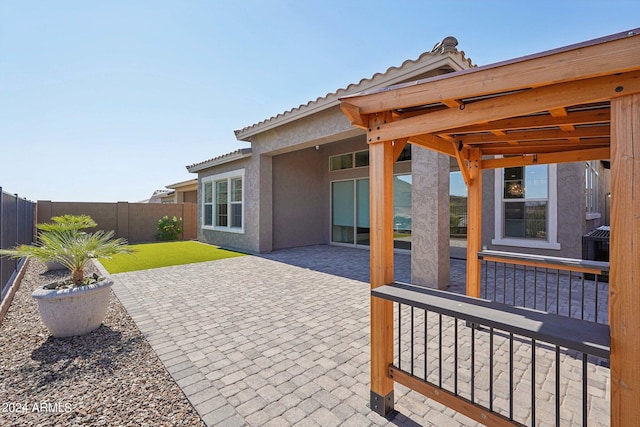 view of patio / terrace with a fenced backyard