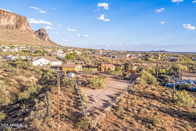 view of mountain feature with a residential view