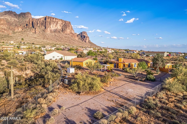 mountain view with a residential view