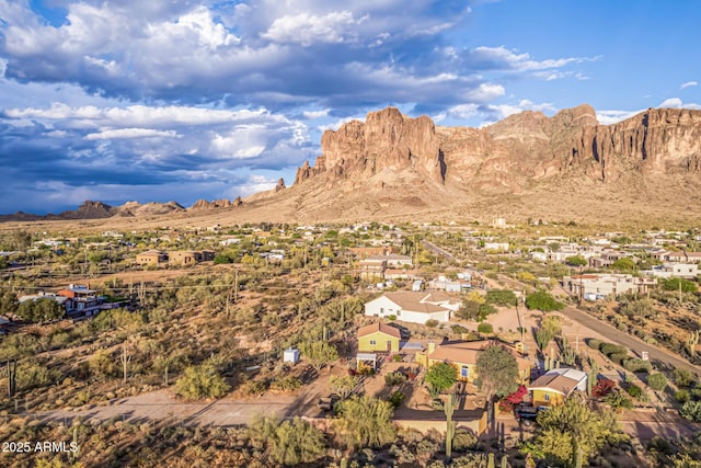 mountain view with a residential view