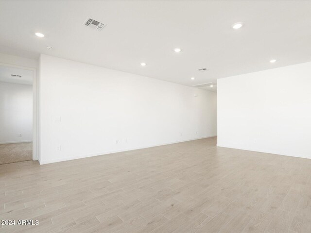 empty room featuring light wood-type flooring