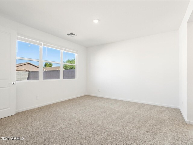 view of carpeted spare room