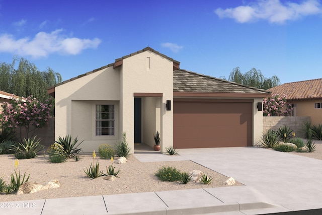 view of front of home featuring a garage