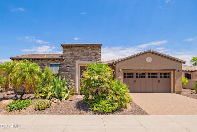 view of front of house featuring a garage