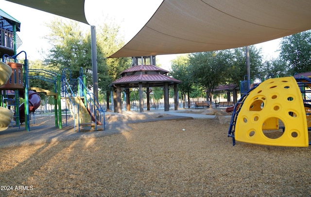 view of playground featuring a gazebo