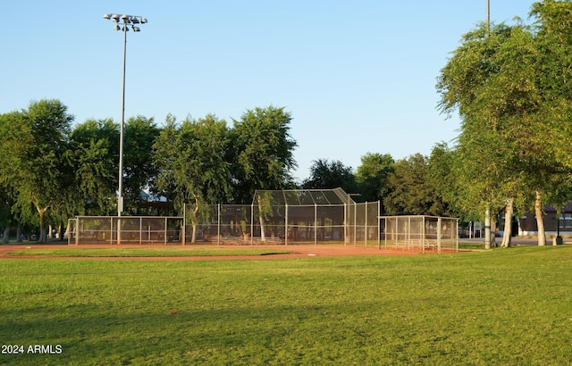 view of community featuring a yard