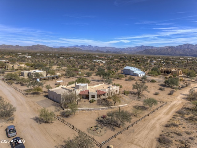 aerial view featuring a mountain view