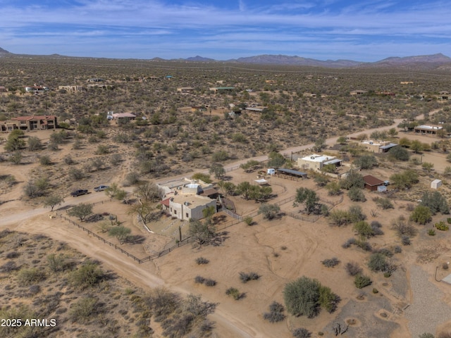 aerial view featuring a mountain view