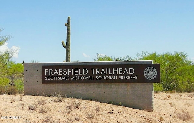 view of community sign