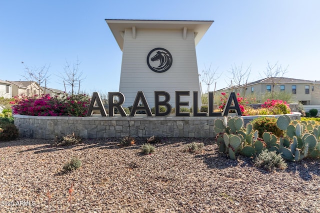 view of community sign