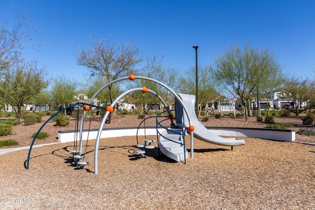 view of community jungle gym