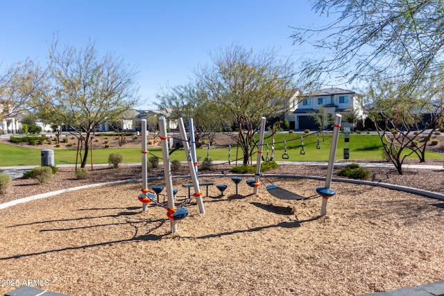 community play area featuring a yard