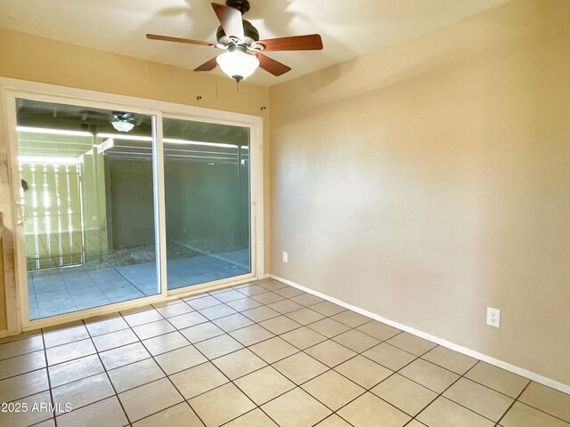 924 S Hacienda Dr Unit C, Tempe, AZ 85281 - unfurnished room featuring ceiling fan, light tile patterned floors, and baseboards