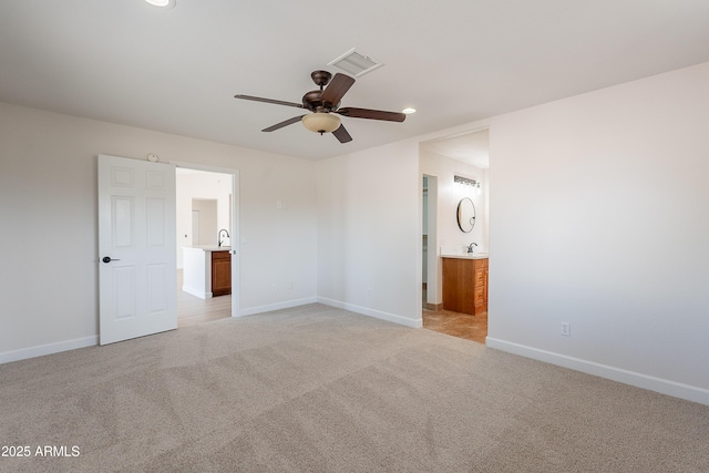 17207 E El Pueblo Blvd, Fountain Hills, AZ 85268 - unfurnished room with ceiling fan, baseboards, light colored carpet, and recessed lighting