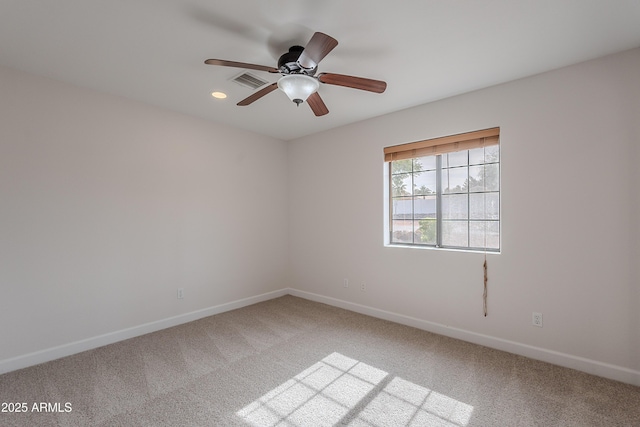 17207 E El Pueblo Blvd, Fountain Hills, AZ 85268 - carpeted spare room with baseboards, a ceiling fan, and recessed lighting