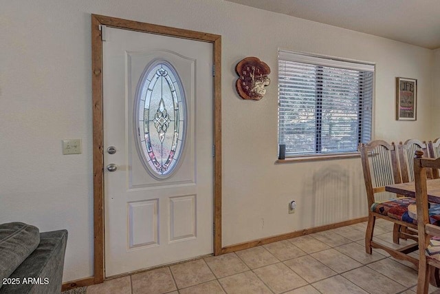 view of tiled foyer