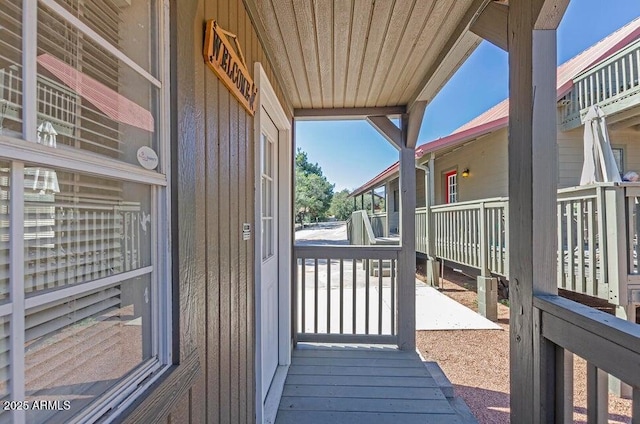 exterior space featuring covered porch