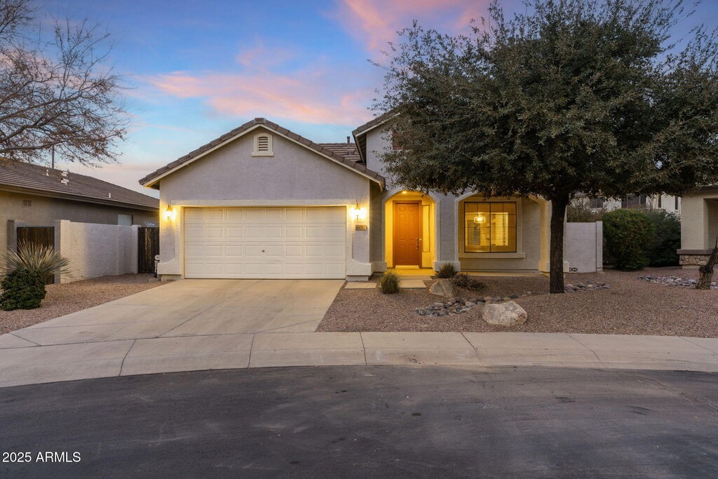 6497 S Twilight Ct, Gilbert, AZ 85298 - view of front facade with a garage